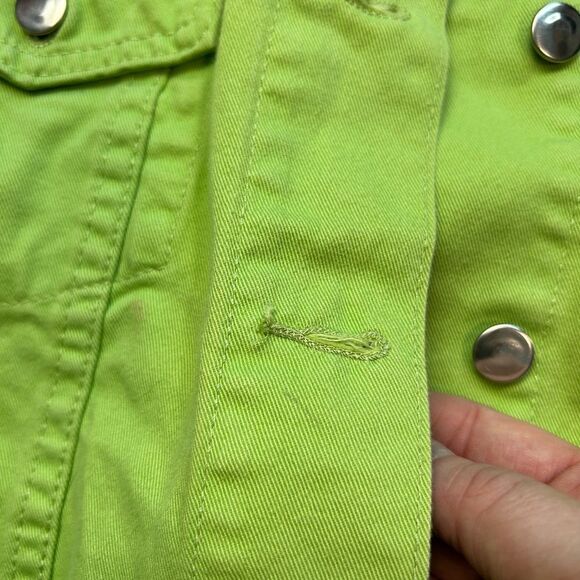 LIGHTHOUSE APPAREL | Vintage Daisy Lime Green Jacket Size Medium - Picture 7 of 8